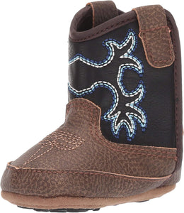 M&F Western Kids Baby Boy's Tombstone (Infant/Toddler) Medium Brown/Blue 0 Infant