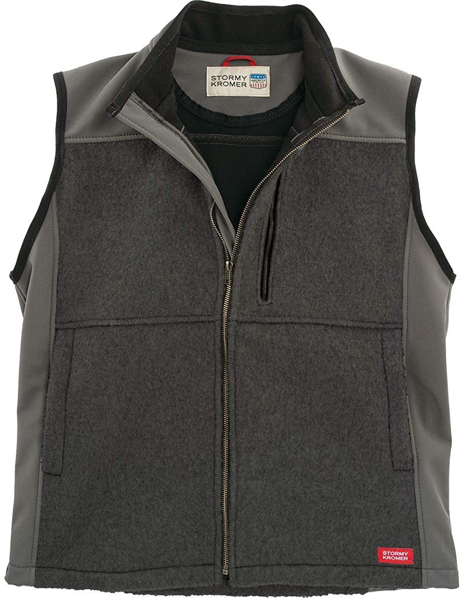 Stormy Kromer The Barrier Vest - Men's Soft Shell Wool Blend Fleece --|-- 81