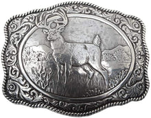 Load image into Gallery viewer, Nocona Men&#39;s Crumrine Silver Deer Scaloped Buckle, One Size --|-- 1505
