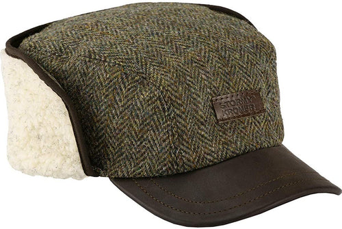 Stormy Kromer The Bergland Cap in Harris Tweed Men's Winter Guide Hat with Ear Flaps --|-- 26